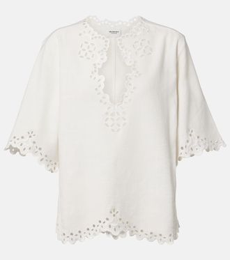 Isabel Marant Shana embroidered cotton top