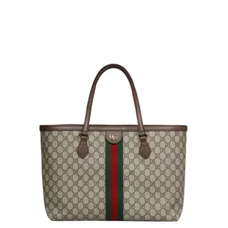 Gucci Web Stripe Detail Logo Tote