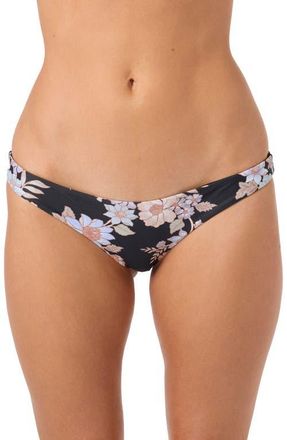 O'Neill Bali Floral Rockley Bikini Bottoms in Black at Nordstrom, Size X-Small
