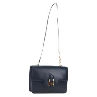 Herm&egrave;s Pre-owned Vintage Schoudertas - Dames - Pre-owned - Blauw - Maat: ONE Size Leer