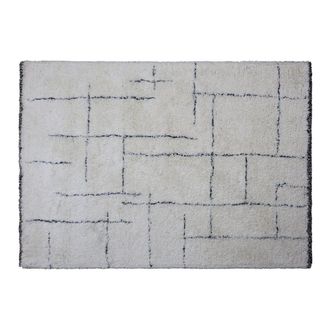 Decoclico Alfombra berebere de lana beige 140x200