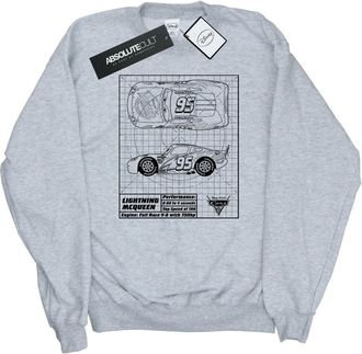 Disney Heren Cars Lightning McQueen Blueprint Sweatshirt (Sportgrijs)
