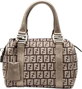 Fendi Pre-owned Mini Bags, female, Brown, Size: ONE SIZE Pre-owned Canvas Mini Bag
