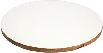 Gibson Home 14 Inch Wood Lazy Susan Serving Board in White at Nordstrom