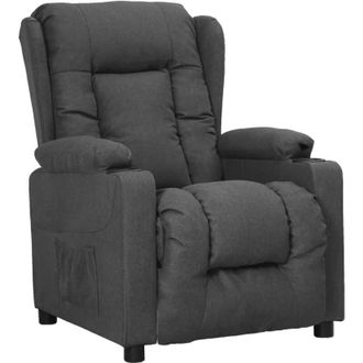 vidaXL Sill&oacute;n Reclinable De Tela Gris Oscuro Vidaxl