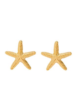 Kenneth Jay Lane Starfish 22kt Gold-plated Drop Earrings - One Size