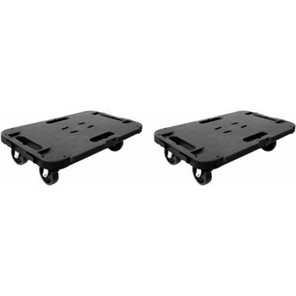 vidaXL Plataformas Con Ruedas 2 Unidades Polipropileno Negro 300 Kg Vidaxl
