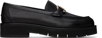 Ferragamo Gancini-Plaque Slip-On Calfskin Loafers, Size 6 D