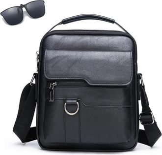 Generic Casual Large Capacity Multifunctional Bag,Mens PU Leather Shoulder Bags,Waterproof Wear-Resistant Stylish Crossbody Bag