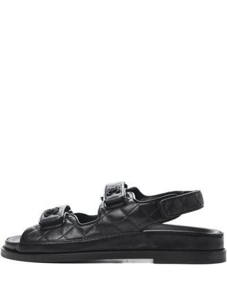 Chanel CC Dad sandals - Black