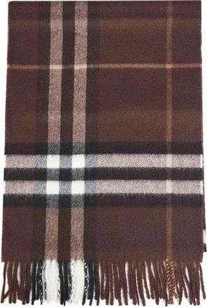 Burberry Check Cashmere Sjaal - Heren - Wintersjaals - Bruin - ONE Size - Kasjmier - Accessoires