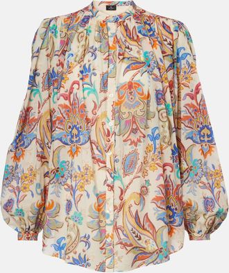 Etro Blusa in cotone con stampa paisley