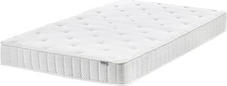 Beliani Double Sided Mattress White Fabric EU Small Double Size Medium Hard DUO