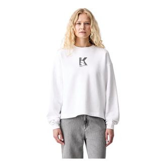 Karl Lagerfeld Sweatshirt - Dames - Sweatshirts - Wit - S - Katoen - Hoodies & sweatvesten