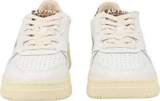 Autry Medalist Low Leopard Print Leather-Suede Sneakers