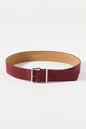 Anthropologie Square-Buckle Suede Belt
