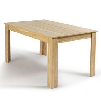 IDMarket Tavolo Da Pranzo Georgia Per 6 Persone In Finto Faggio 140 Cm