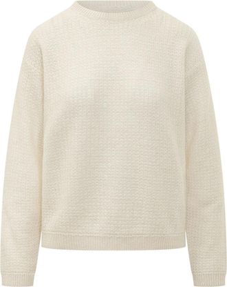 Fabiana Filippi Off White Knitted Crew Neck Sweater