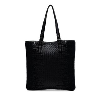 Bottega Veneta Pre-owned Woven Leather Tote - Dames - Pre-owned - Zwart - Maat: ONE Size Leer