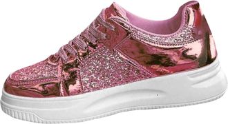 Generic Womens Arch Support Running Trainers Women Wide Fit Gym Sneakers Outdoor Flat Thick Bottom Sequins Trendy Fashion Sports Casual Board Shoes Wide Fit S