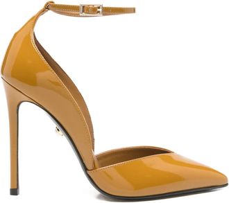 Alevì Pumps con cinturino alla caviglia 110mm - Marrone