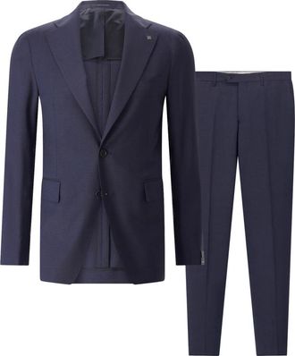 Tagliatore Single Breasted Suit - Heren - Business pakken - Blauw - S - Wol - Kostuums