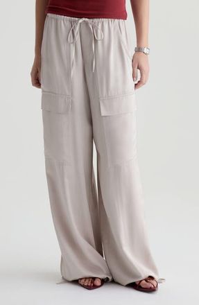 AG - Adriano Goldschmied Atwater Wide Leg Pants in Yucca Shadow at Nordstrom, Size X-Small