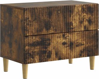 vidaXL Armario De Noche Con Caj&oacute;n Roble Ahumado 62 X 34,5 X 48 Cm Vidaxl