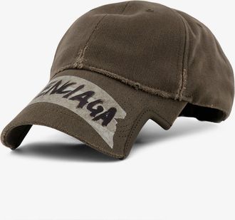 Balenciaga Mens Green Cotton Hat