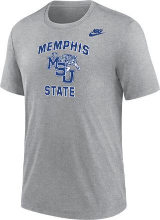 Nike Memphis Tigers Nike Mens Football Tri-Blend T-Shirt in Grey | M21372P396MEMP-DGH