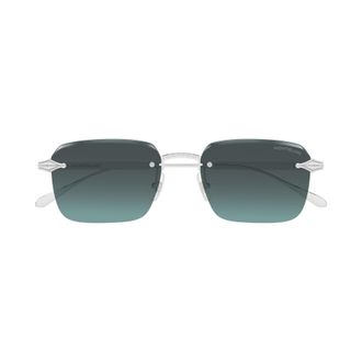 Montblanc Rimless Square Sunglasses With Gradient Lenses And Arrow Motif