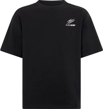 Plein Sport Pique Round Neck T-Shirt Icon Men in Black at Nordstrom, Size Xxx-Large