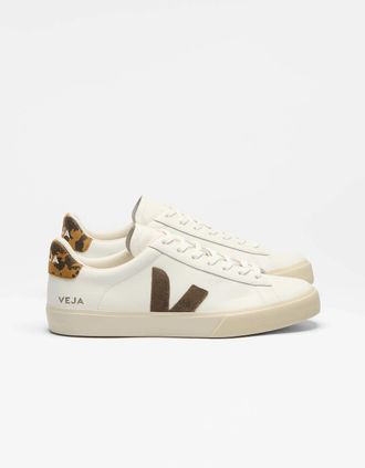 Veja Womens VEJA Campo Leather Womens Trainers - White/Camel Wild Country - Size: 5