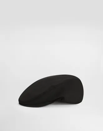 Dolce & Gabbana Wool Poplin Flat Cap - Man Hats And Gloves Black 57