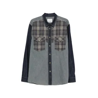 Isabel Marant Check-panelled Denim Shirt