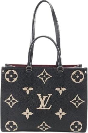 Louis Vuitton Pre-owned On The Go MM Monogram Empreinte lederen tote bag - Dames - Vintage Shopper - Zwart - ONE Size - Leer - Vintage