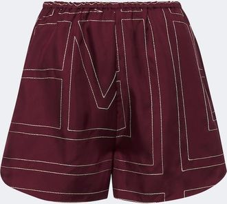 Toteme Monogram silk twill shorts