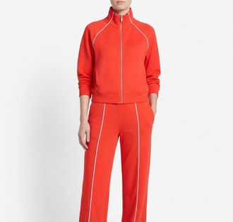 Spanx Airpique Track Jacket In Poppy