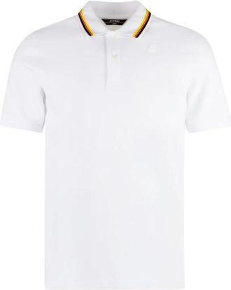 K-Way Jud Katoen-piqu&eacute; Poloshirt - Heren - Polos - Wit - S - Katoen - Tops