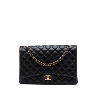 Chanel Pre-owned Vintage Double Flap Shoulder Bag - Dames - Pre-owned - Zwart - Maat: ONE Size Leer