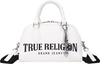 True Religion Bombe Logo Satchel with Charm