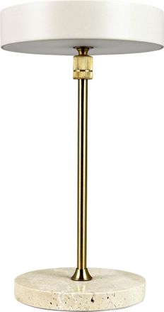 Dyberg Larsen L&aacute;mpara Dyberg Larsen Moonlight Beige Metal Travertino Elegante