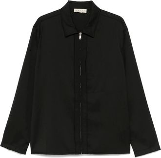 Paura Overhemden, Heren, Zwart, L, Shin Overshirt Met Rits