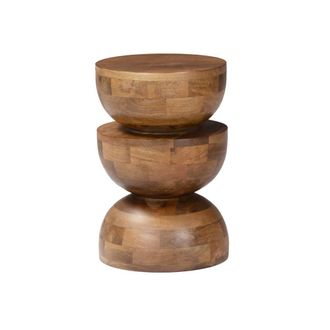 Sweeek Mesa auxiliar de madera de mango, nogal