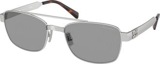 Miu Miu MUC52S 21M50Q Mens Sunglasses Silver Size 56