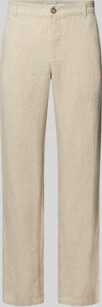 Casual Friday Casual Friday Leinenhose mit Eingrifftaschen Modell Pandrup in Taupe, Gr&ouml;&szlig;e 30/32