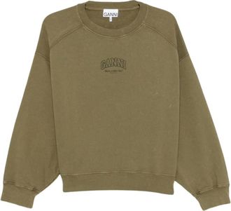 Ganni Sudaderas - Sweatshirts & Hoodies - Mujer - Verde - XS