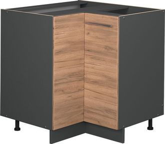 Vicco Armario de esquina Fame-Line, Roble dorado, 80.5 cm, ET Antracita, Vicco