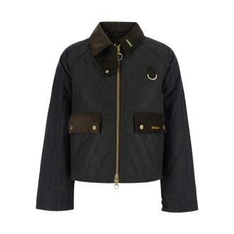 Barbour Giacca Wax Tartan Trapuntata Spey - - Jackets - Donna - Nero - XS