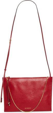 Givenchy Voyou Pochette Leather Shoulder Bag (Nordstrom Exclusive) in Dark Red at Nordstrom